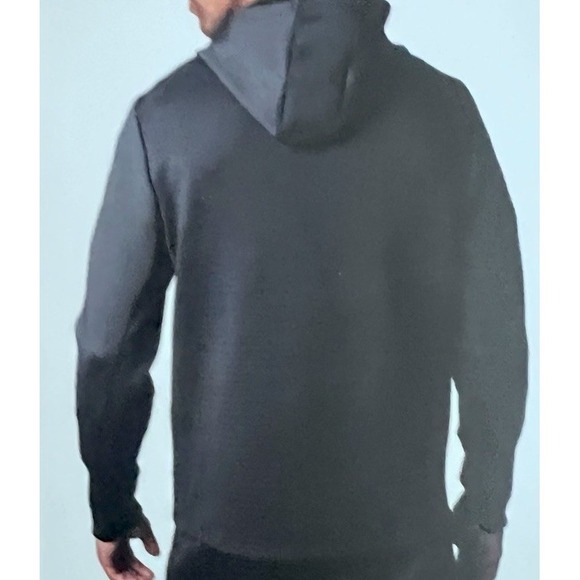 Spyder Men's Full Zip Hoodie Size Large NWT Black Ribbed - Picture 2 of 8